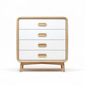 Wooden dresser with four drawers and natural finish 45 x 35 x 80cm