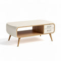 Modern coffee table with wooden frame and storage drawers 120 x 60 x 40cm